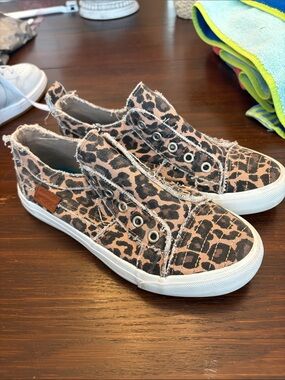 Leopard Print Slip-On Sneakers